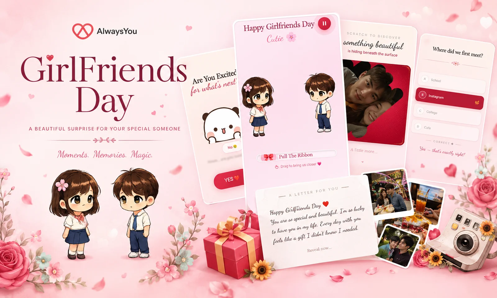 Girlfriends Day 2026 Website — personalised friendship website preview