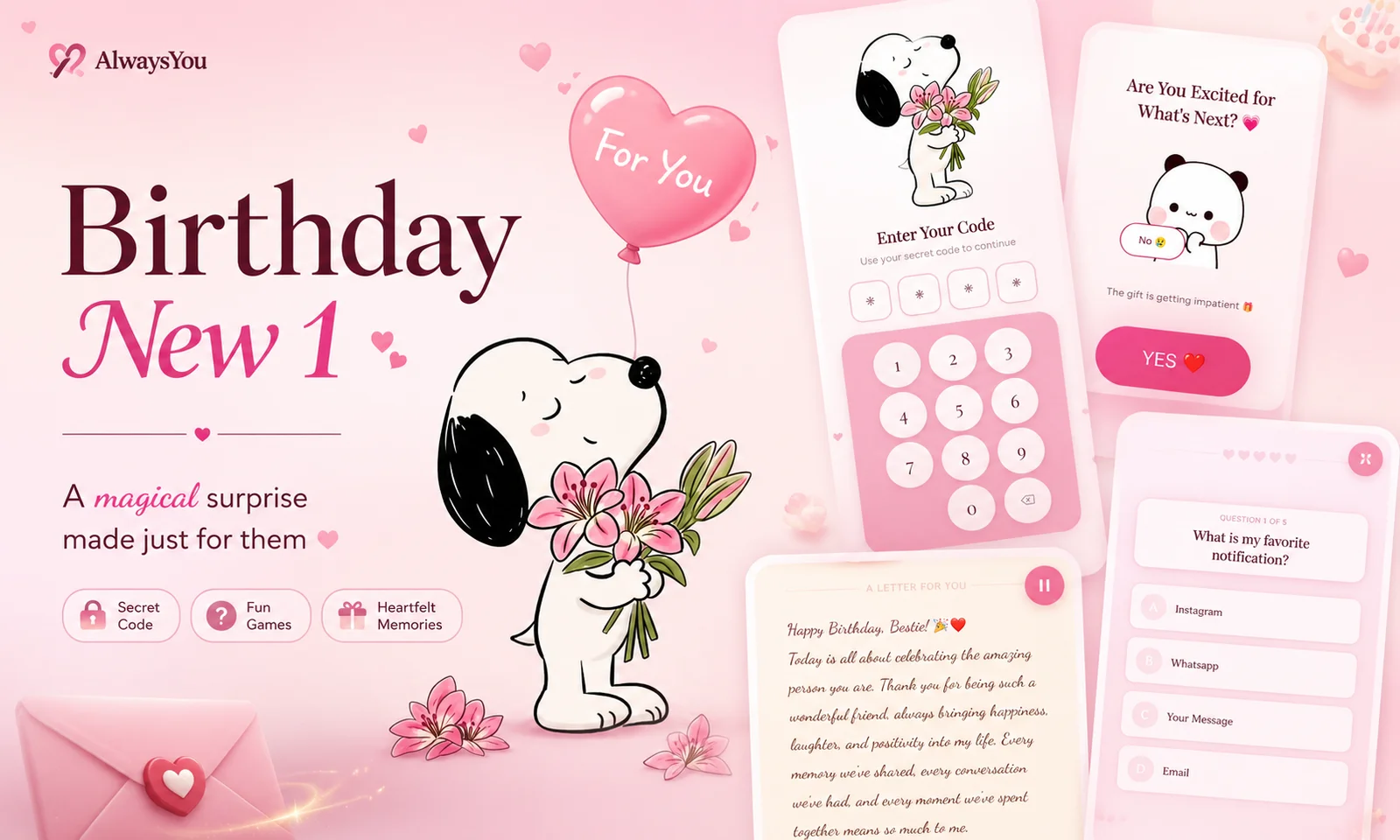 Birthday new 1 — personalised birthday website preview
